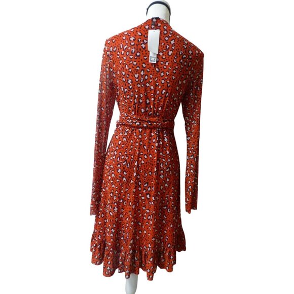 Sanctuary Emma Ruffled Wrap Dress, Red, Size M - Picture 9 of 11